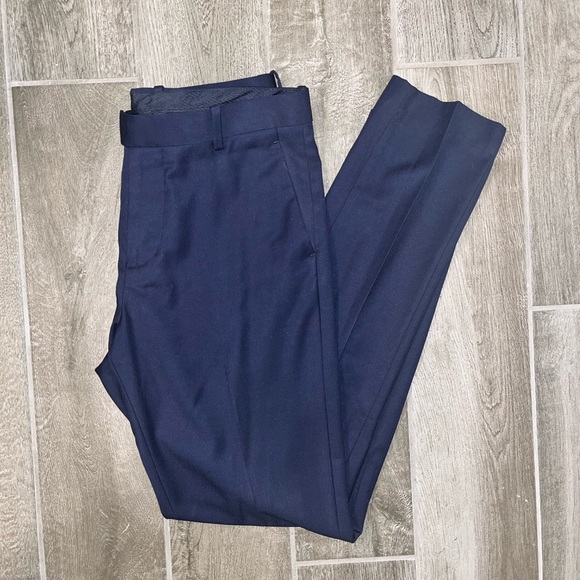 H&M Men's Navy Blue Dress Pants Size 33 Regular Length 42 - Picture 1 of 8
